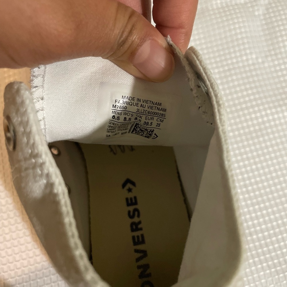 Converse All Star White Canvas High-Tops - Picture 6 of 8